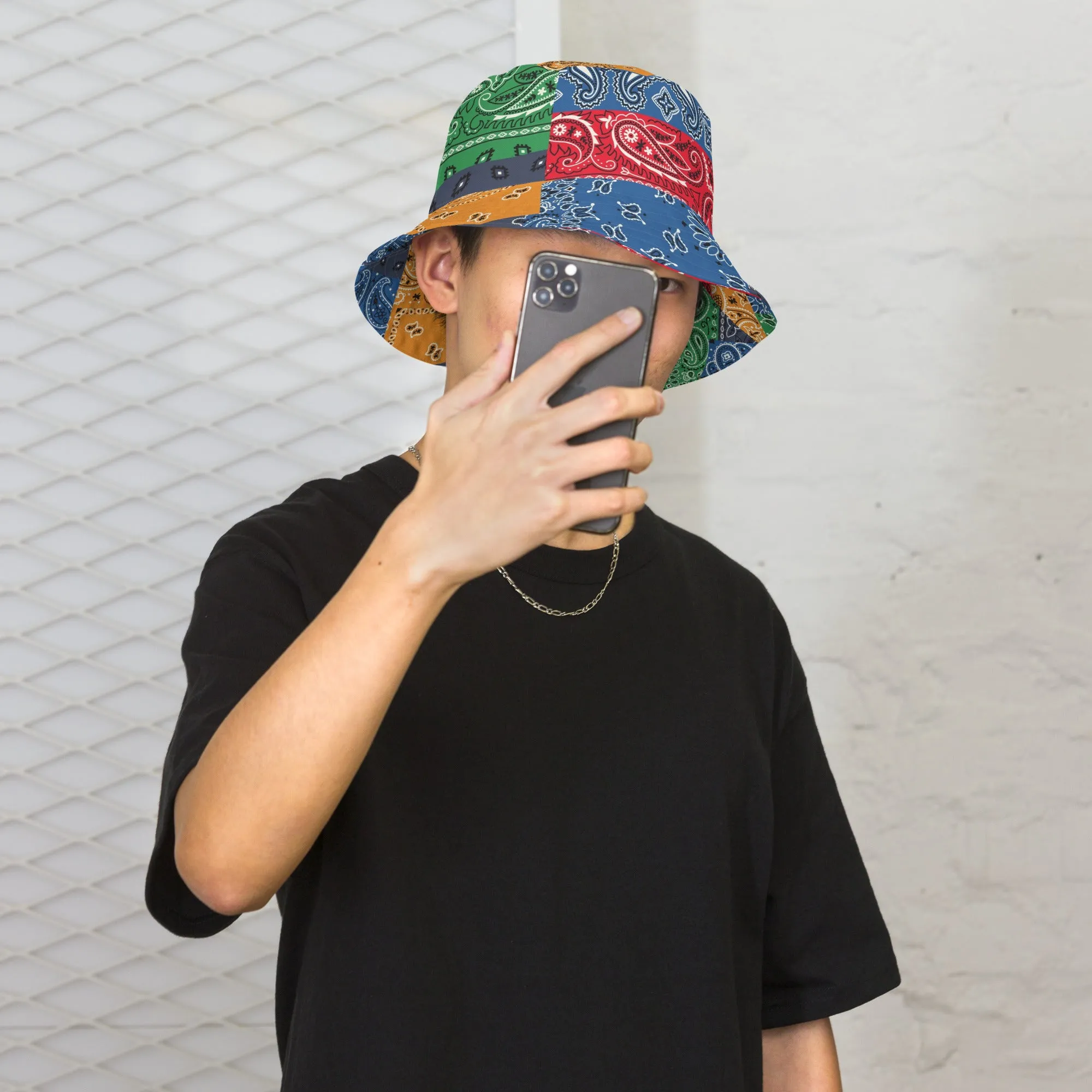 Paisley Bandana Reversible bucket hat