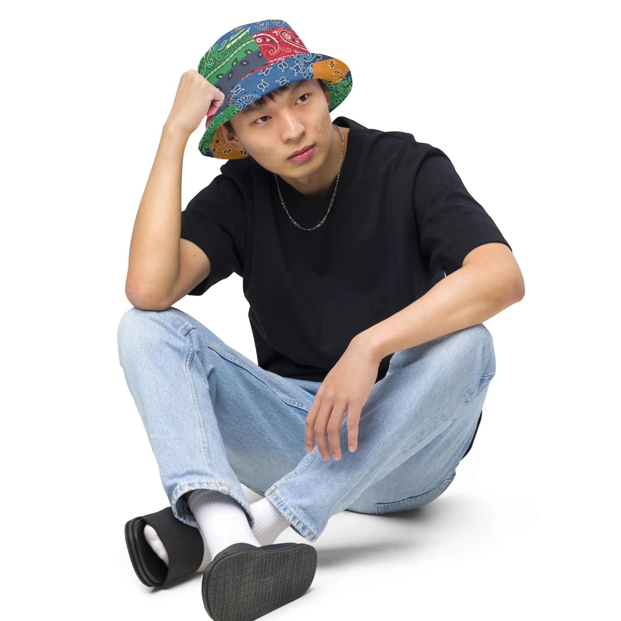 Paisley Bandana Reversible bucket hat