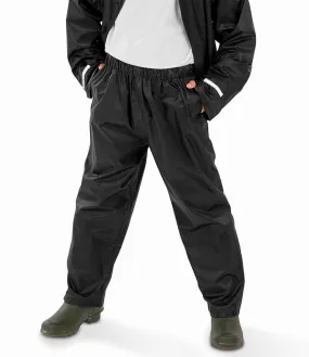 Result Core Kids Waterproof Overtrousers | Black