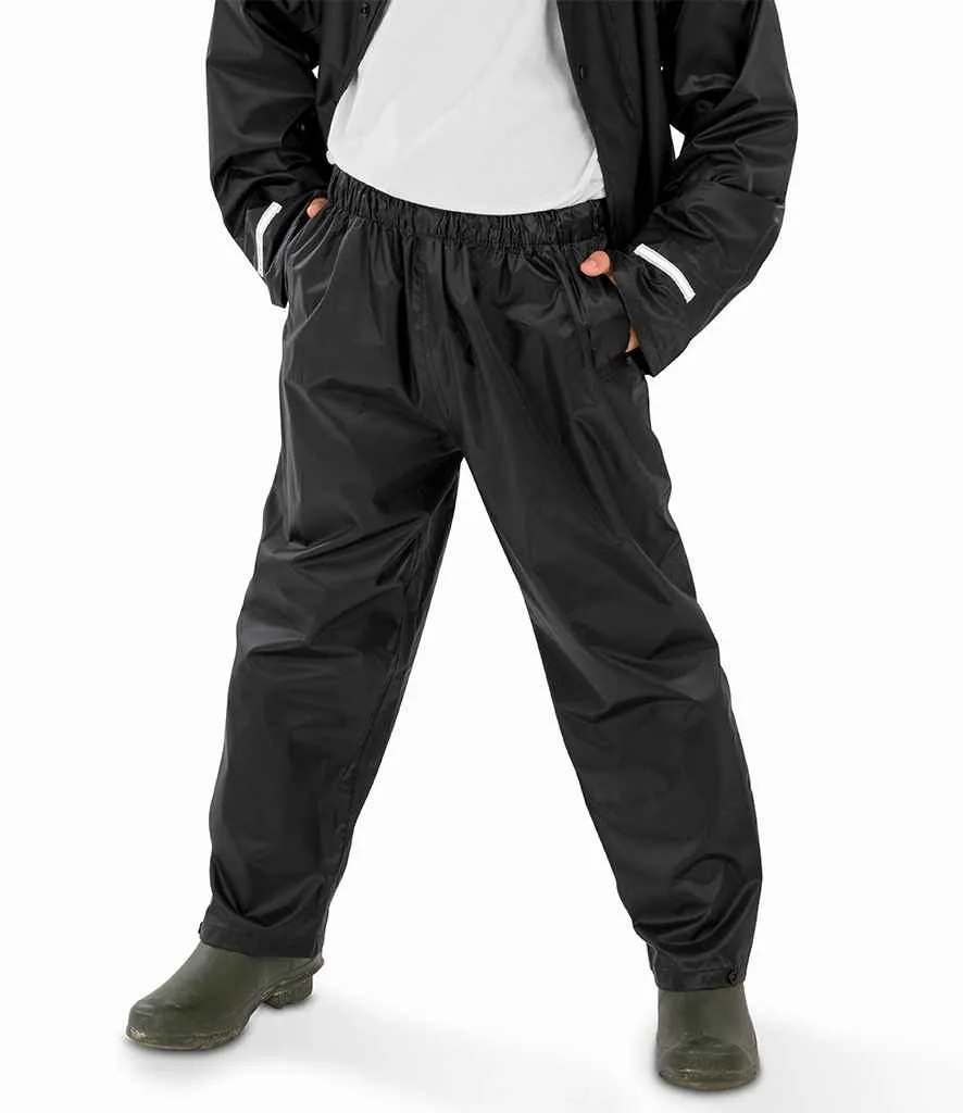 Result Core Kids Waterproof Overtrousers | Black
