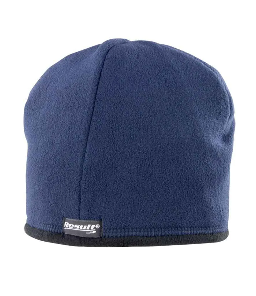 Result Reversible Micro Fleece Bob Hat | Black/Navy