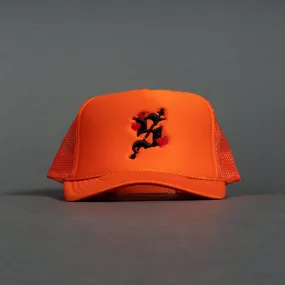 S Shot Trucker Hat - Orange
