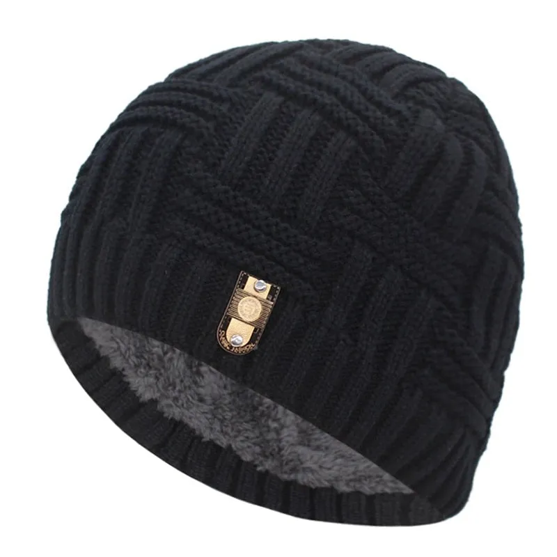 Skullies Beaines Knitted Hat Men Winter Hats For Women Men Fashion Bonnet Mask Warm Thick Fur Cap Male Beanie Hat