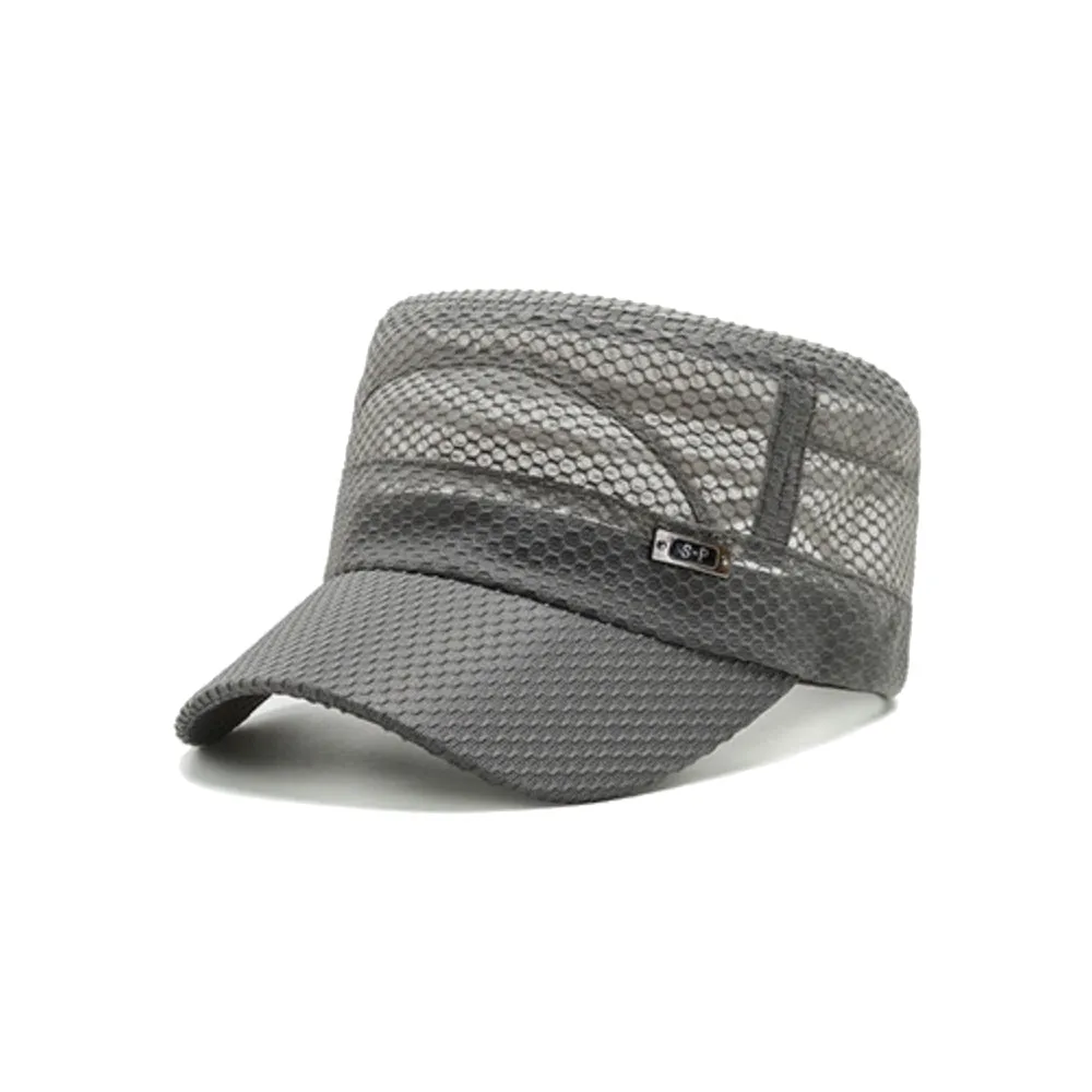 Summer Breathable Cadet Hat Basic Mesh Military Army Cap YZ40117