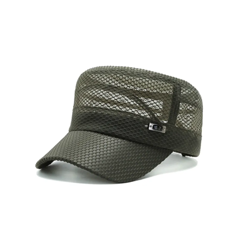 Summer Breathable Cadet Hat Basic Mesh Military Army Cap YZ40117