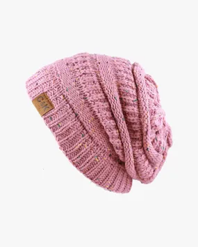 The Hat Depot - Multi Color Stretch Cable Knit Chunky Beanie