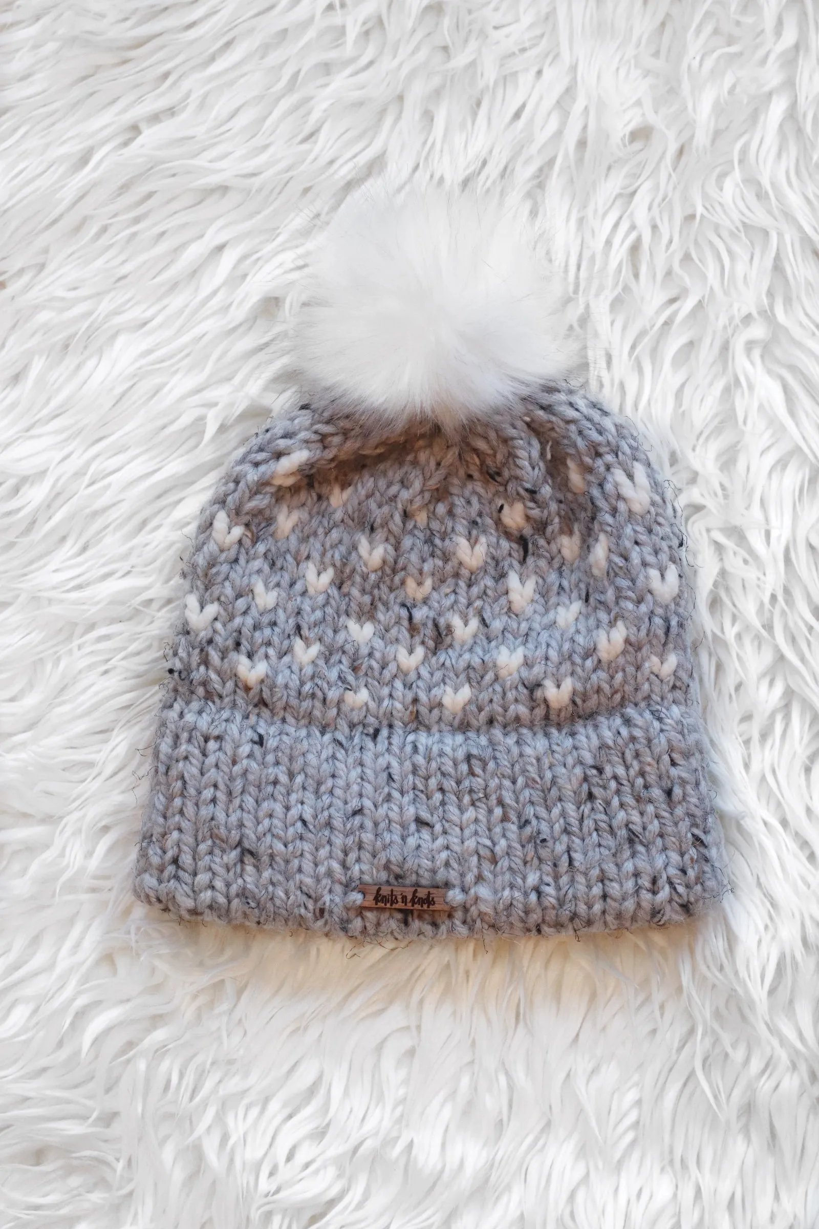 Tiny Hearts Double Brim Knitting Pattern