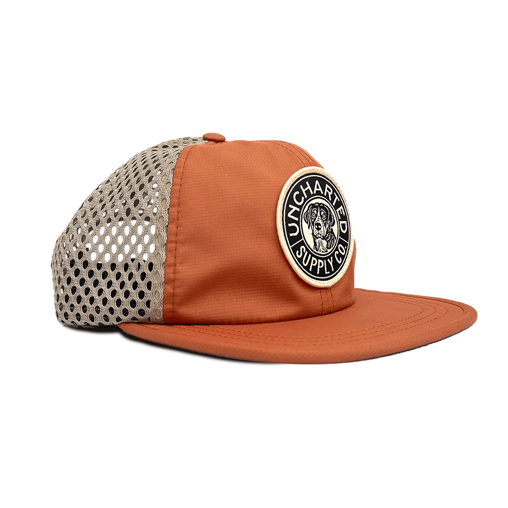 Trailblazer Performance Hat | Orange & Khaki