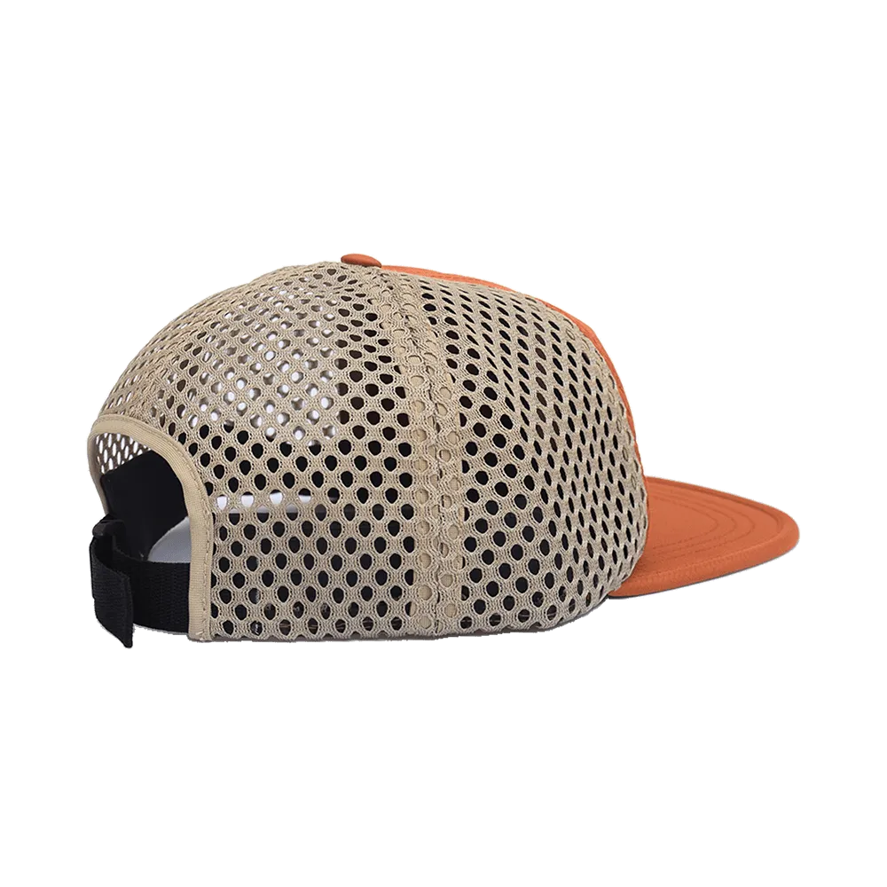 Trailblazer Performance Hat | Orange & Khaki
