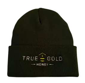 True Gold Honey Knit Cuffed Beanie (Black)