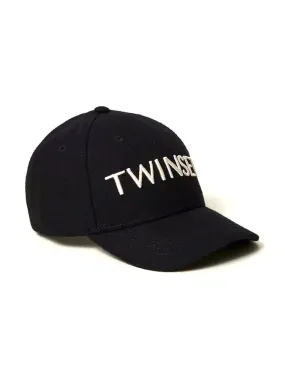 Twinset- girl' wool cloth baseball cap with logo
