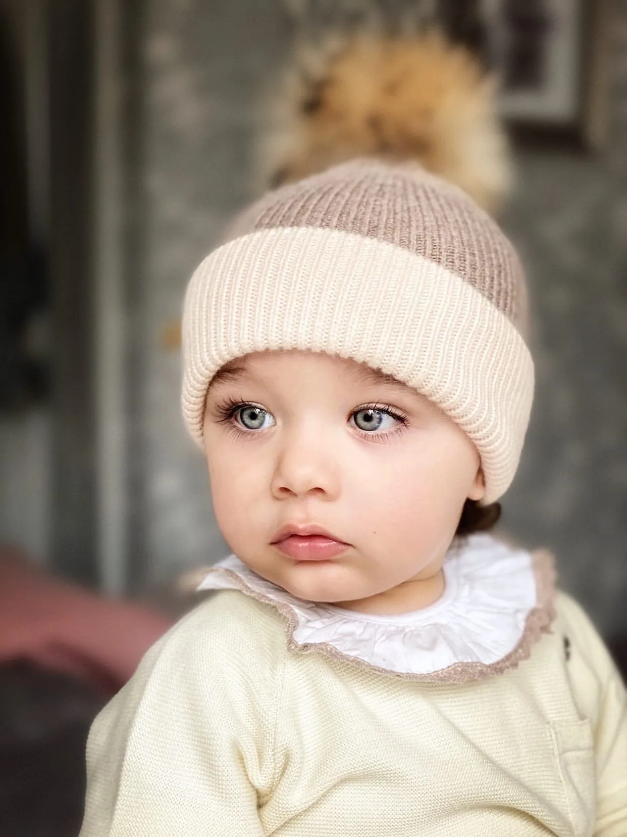 Two Toned Angora Hat