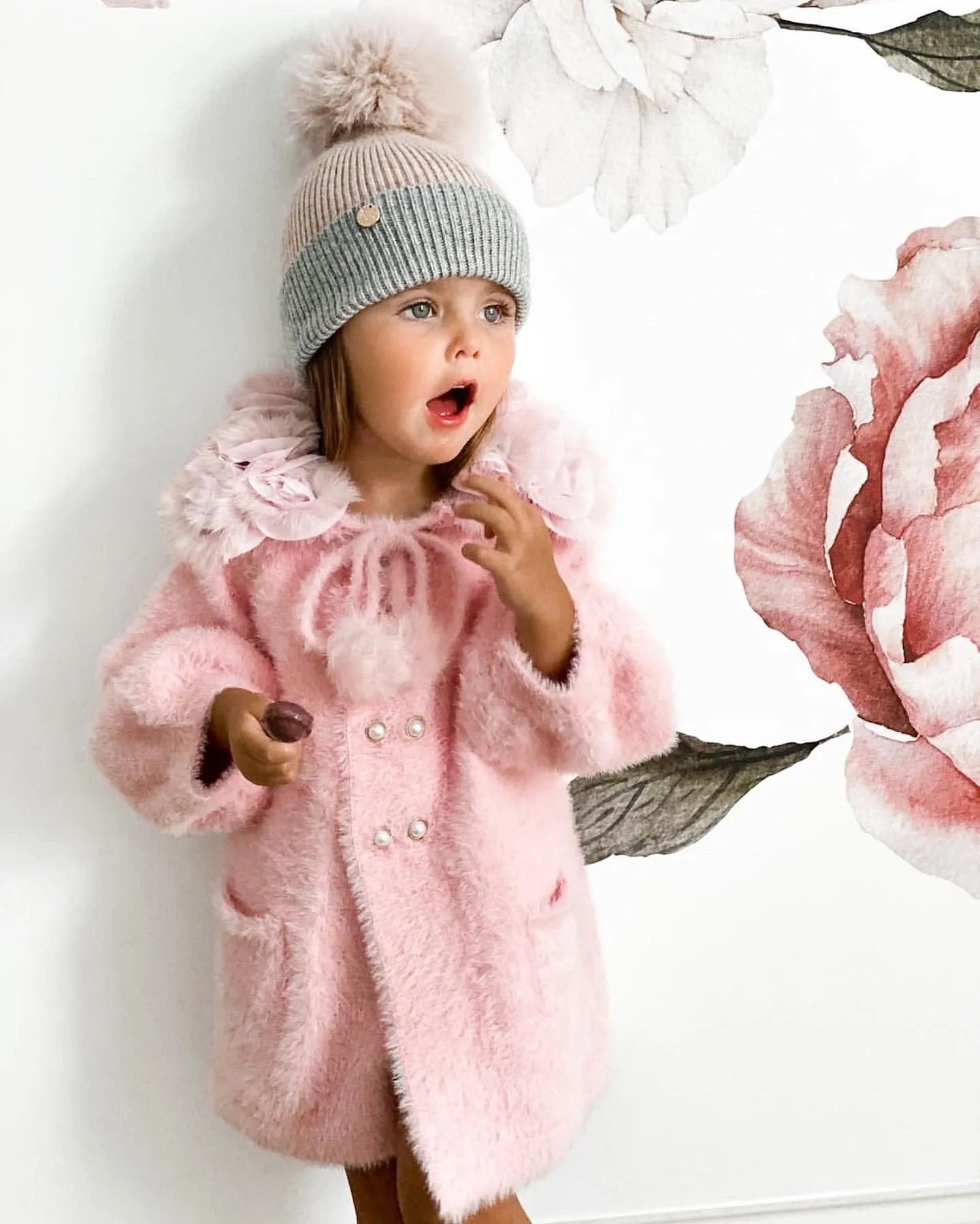 Two Toned Angora Hat