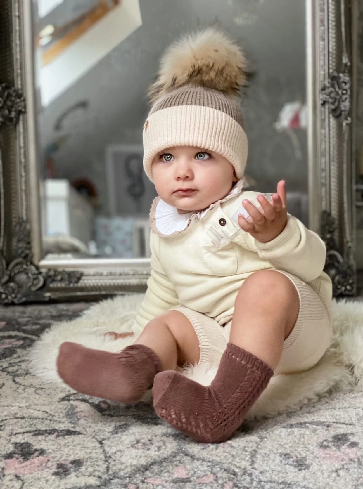Two Toned Angora Hat