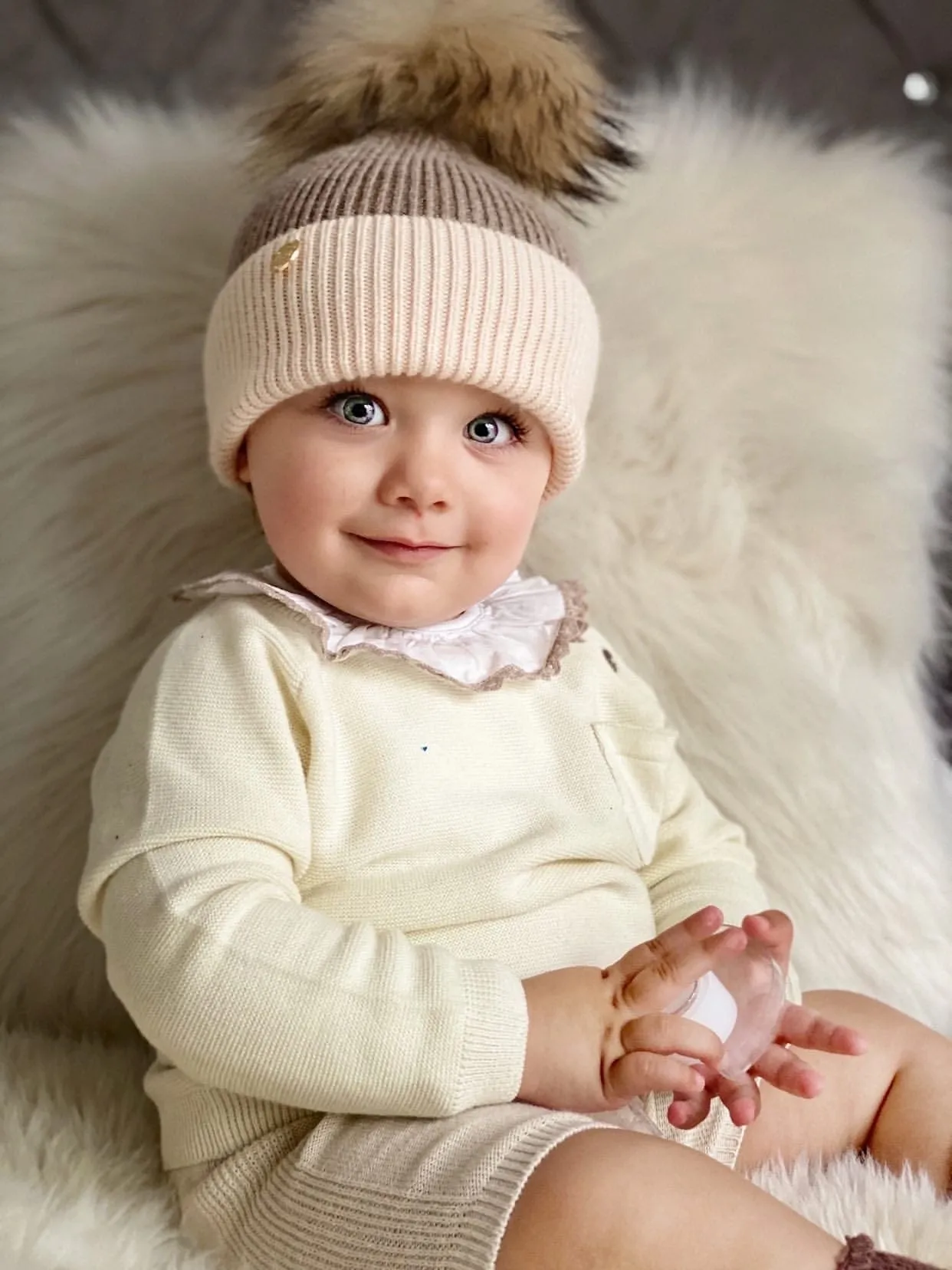 Two Toned Angora Hat