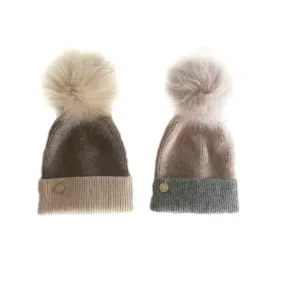 Two Toned Angora Hat