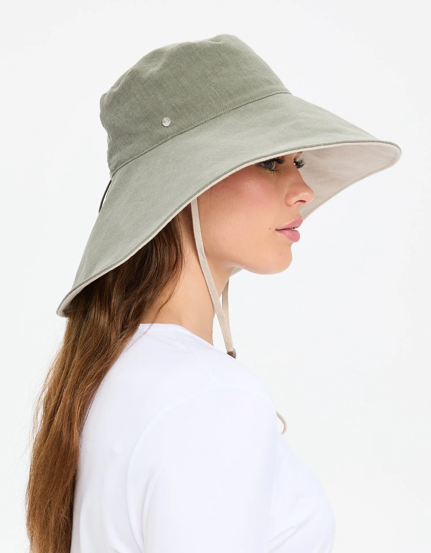 Ultra Wide Cotton Linen Hat UPF 50 