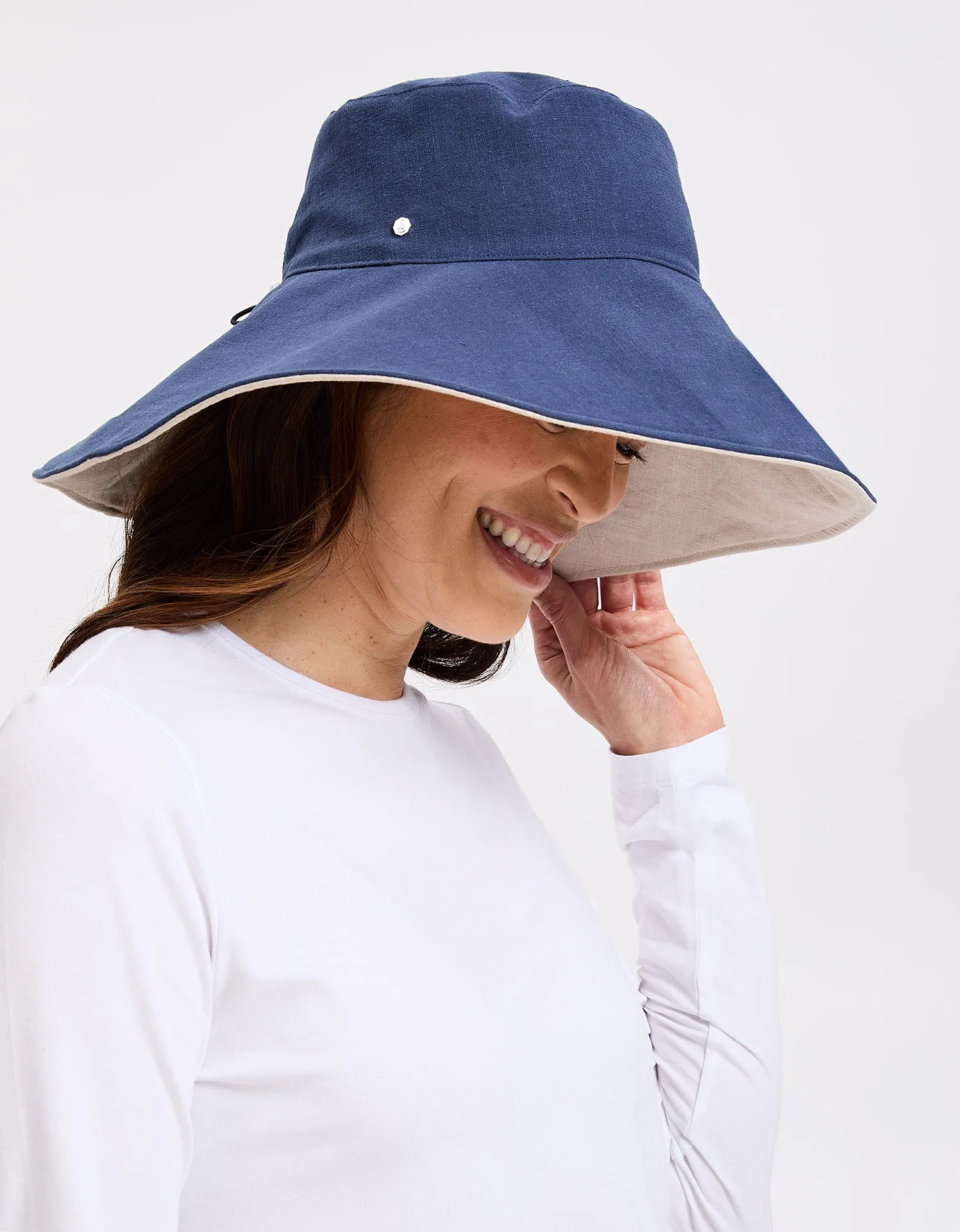 Ultra Wide Cotton Linen Hat UPF 50 