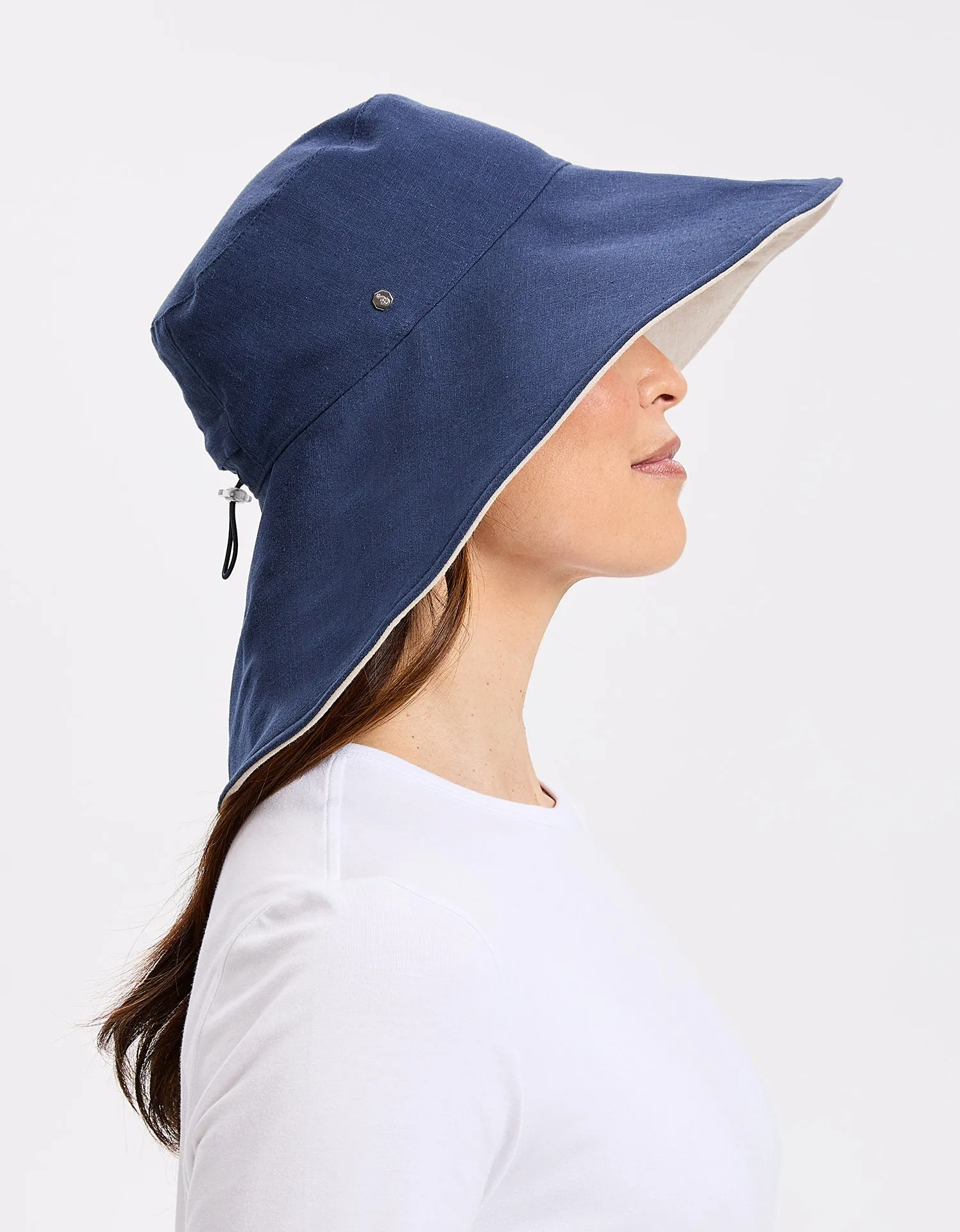 Ultra Wide Cotton Linen Hat UPF 50 