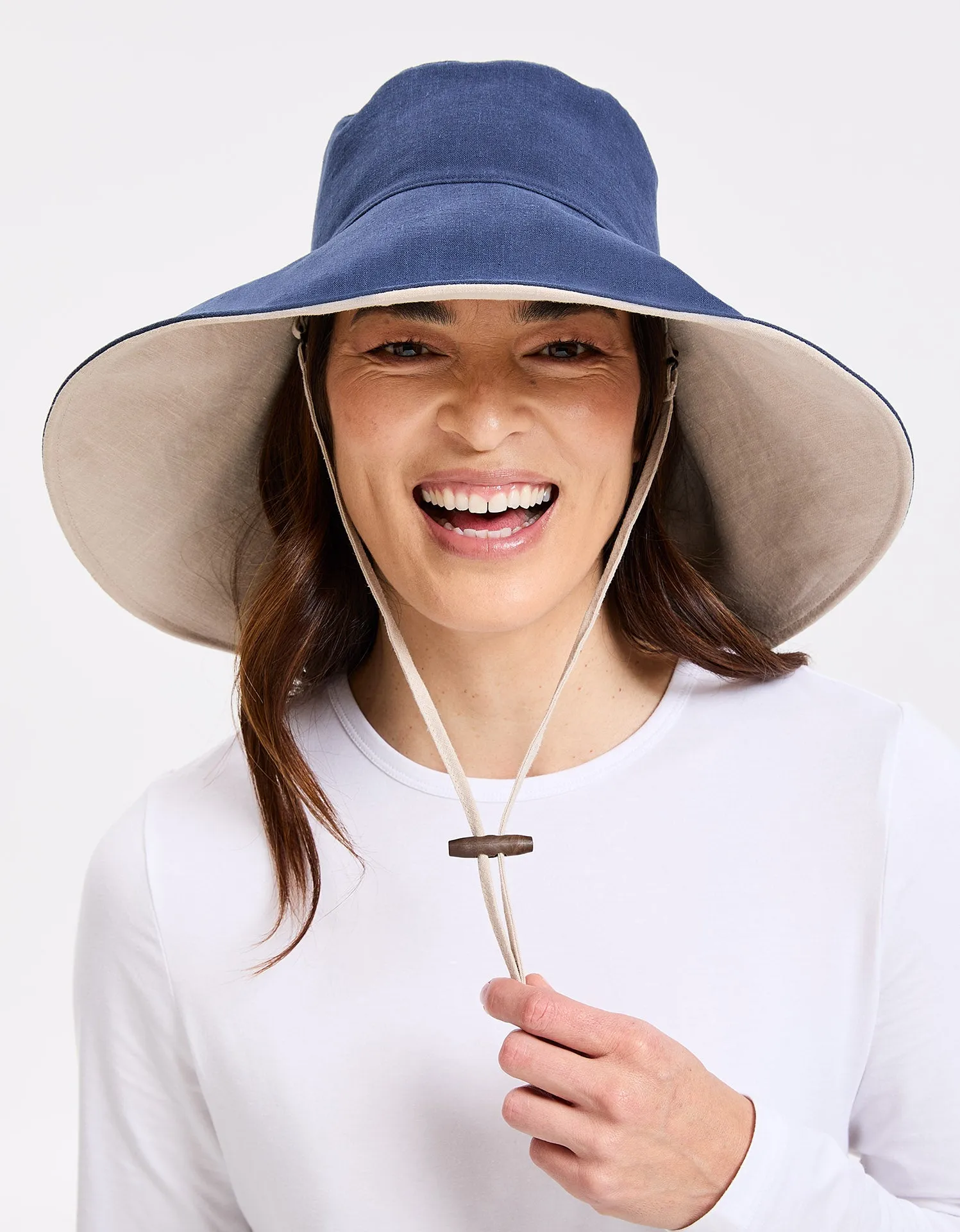 Ultra Wide Cotton Linen Hat UPF 50 