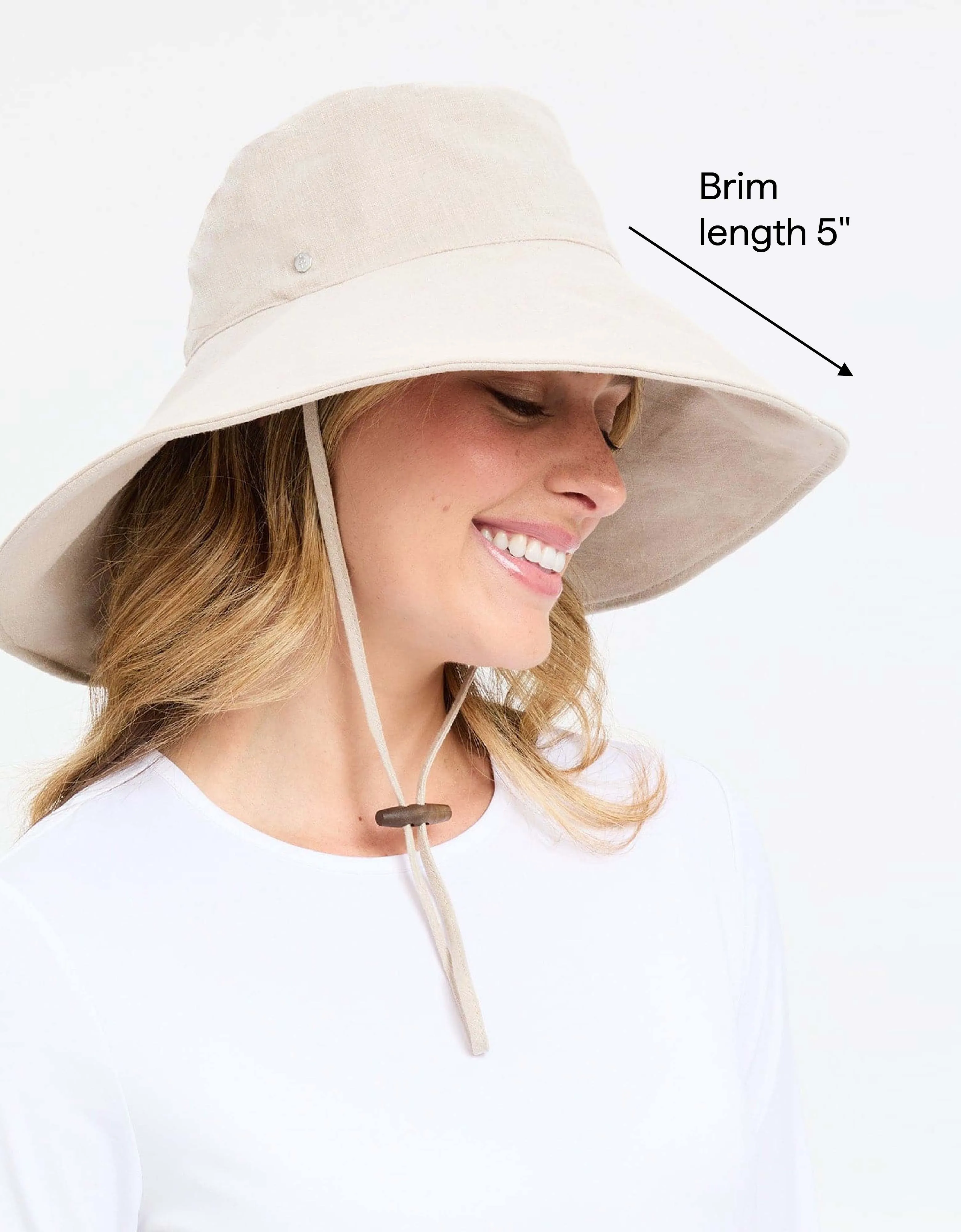 Ultra Wide Cotton Linen Hat UPF 50 