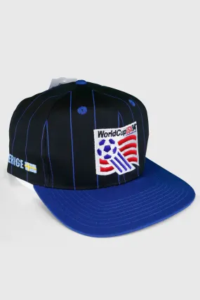 Vintage 1994 Worlds Cup USA Svrige Deadstock Hat Sz O/S