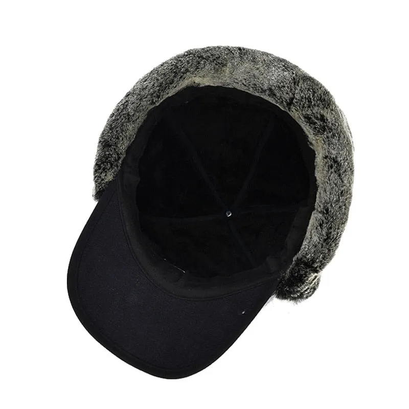 Winter Hat Men Bomber Hats For Men Women Thick Balaclava Cotton Fur Earflap Warm Caps Skull Mask Male Winter Bomber Hat