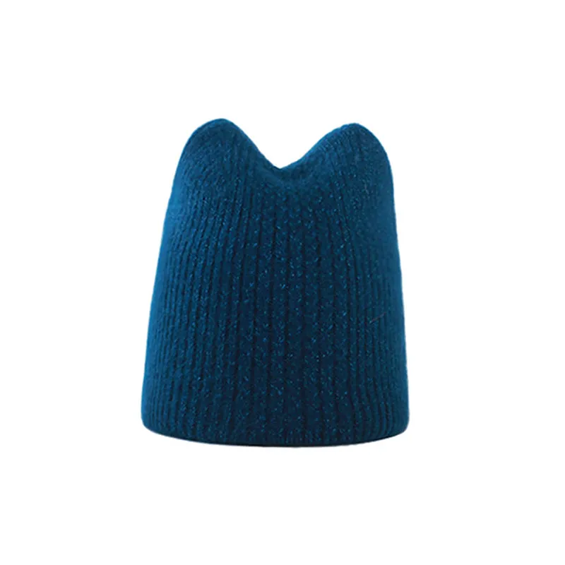 Winter Warm lovely  Knitted Hats for Women Casual Soft Warm Angola Rabbit Fur Beanie hats for glris lady Bonnet Gorros