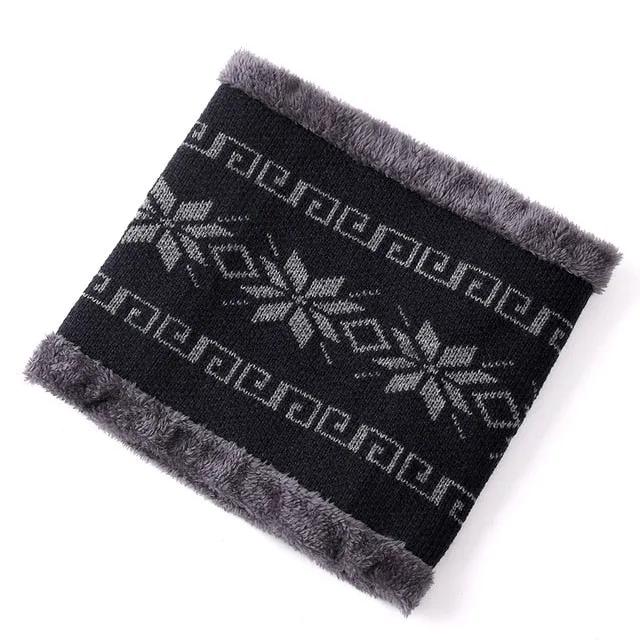 With Brim Stylish Add Fur Lined Soft Beanie Outdoor Knitted Woolen Warm Winter Cap